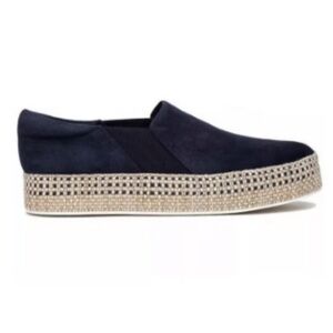 Vince Wilden Suede Slip-On Navy Sneaker
